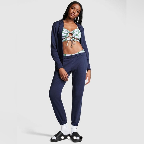 Victoria’s Secret PINK Everyday Women's Full Zip Hoodie Sweatshirt X-Small Blue - Picture 4 of 14